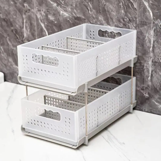 Organizador de 2 niveles extraible multiuso