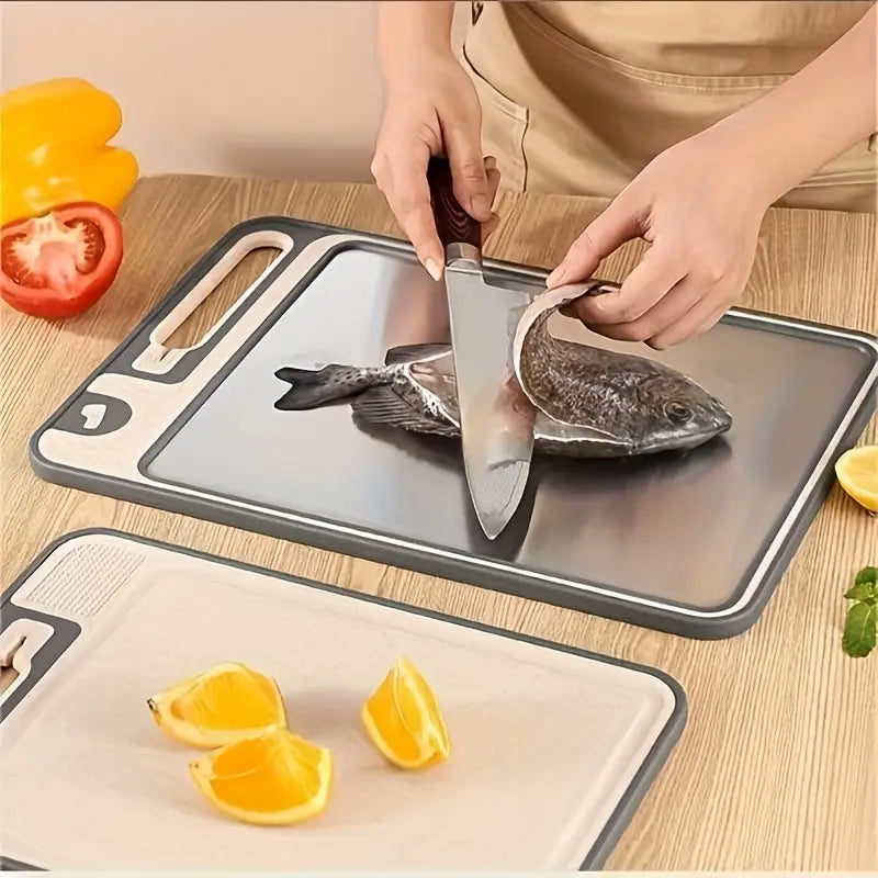 Tabla de cortar Premium doble cara con afilador de cuchillo