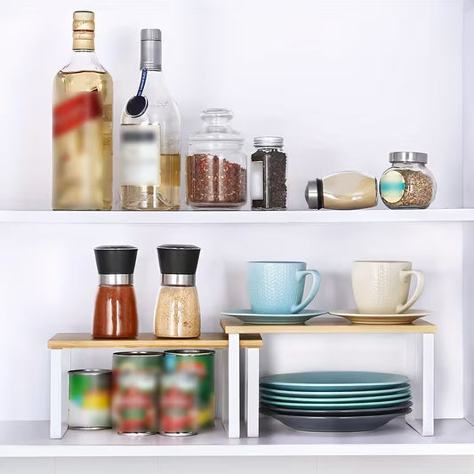Organizador de Cocina Doble Repisa madera