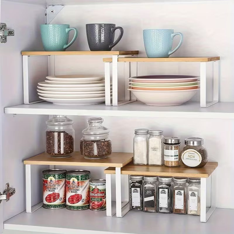 Organizador de Cocina Doble Repisa madera